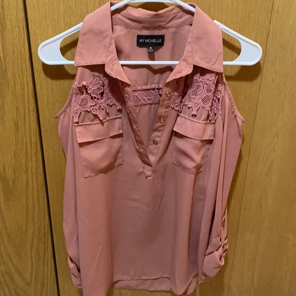 Open shoulder blouse